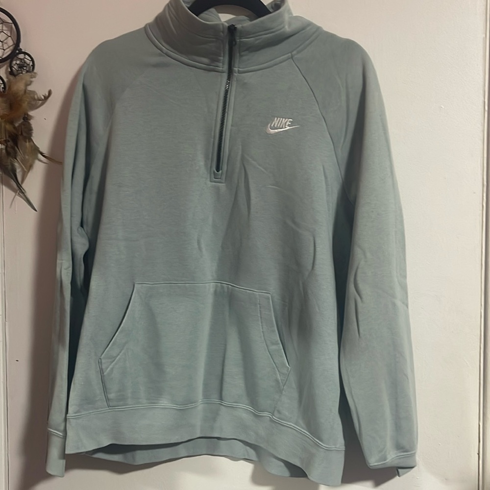 Nike 1/4 zip teal sweater